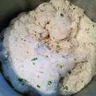 Накройте плёнкой и поставьте в тёплое место на расстойку на час. У меня это подогретая до 30° духовка. 