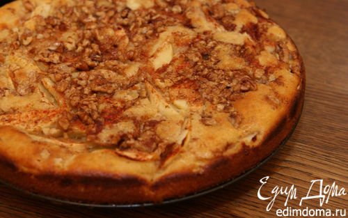Рецепт Яблочный пирог с грецкими орехами