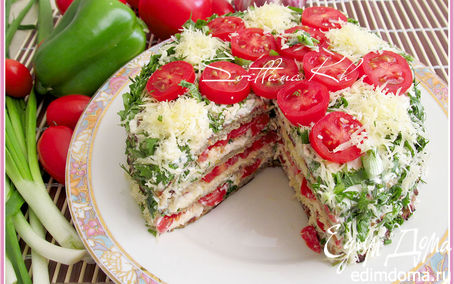 Рецепт Закусочный баклажанный торт