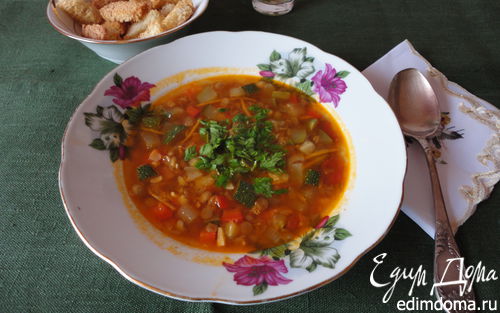 Рецепт Итальянский суп с чечевицей