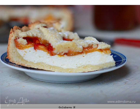 Творожный пирог с персиками — рецепт с фото от эталон62.рф