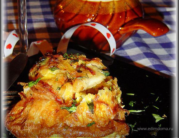 Рыба в омлете в духовке с помидорами и сыром