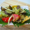 Теплый летний салат с печеными баклажанами и кускусом