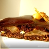 Шоколадный пирог с айвой,каштанами и грецкими орехами
