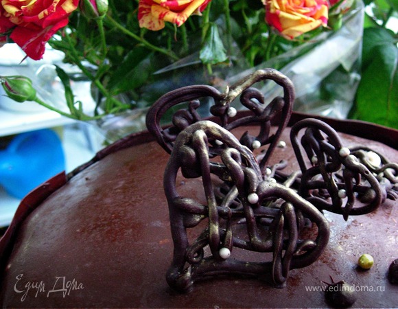МК Украшаем шоколадный торт