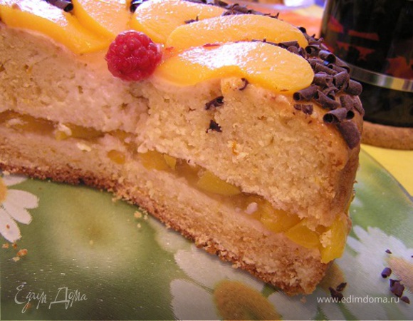 Греческий торт с персиками