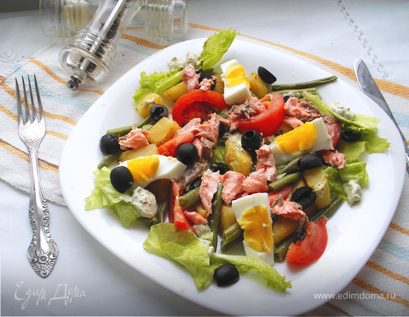 Французский салат «Нисуаз» рецепт 👌 с фото пошаговый | Как готовить салаты