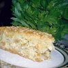 Сырно-луковый пирог с баклажанами