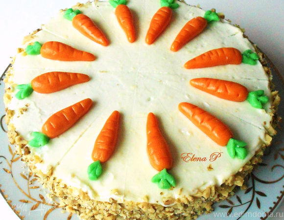 Морковный торт с кремом «Чиз»