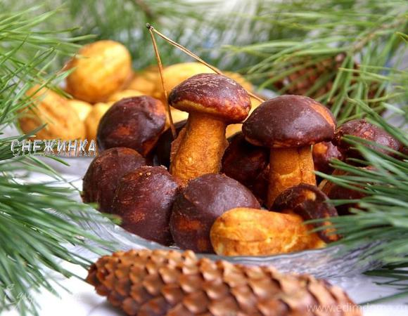 Печенье грибы шампиньоны простой рецепт пошаговый