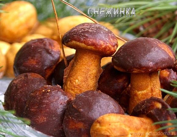 Печенье грибочки и орешки со сгущенкой