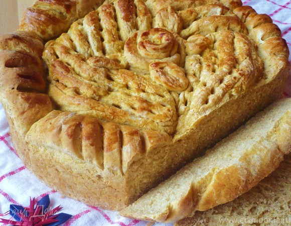 Хлеб-пирог с тыквой «Девчата»
