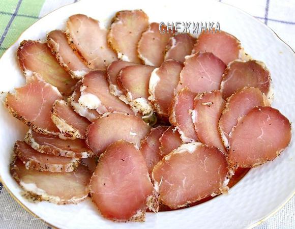 Вяленый свиной карбонад – кулинарный рецепт