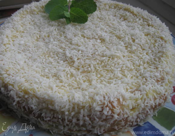 Торт в кокосовой стружке "Снежное облако"