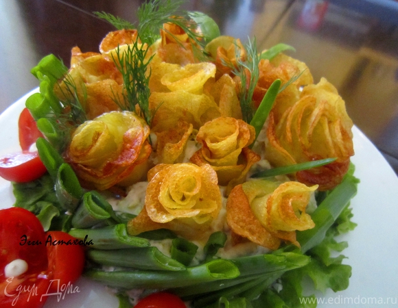 Салат "Оригинальный" с розами