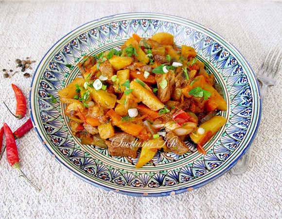 Азу из свинины с морковью без картофеля - пошаговый рецепт с фото, ингредиенты, как приготовить