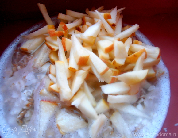 Летний суп из 4-х злаков с яблоками и ревенем ("Холодные супы")