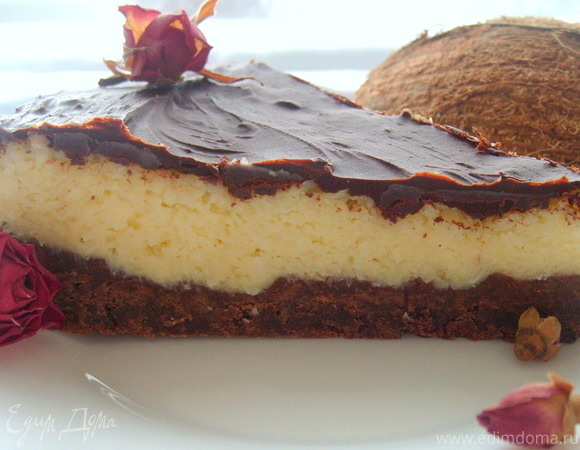 Шоколадно-кокосовый десерт
