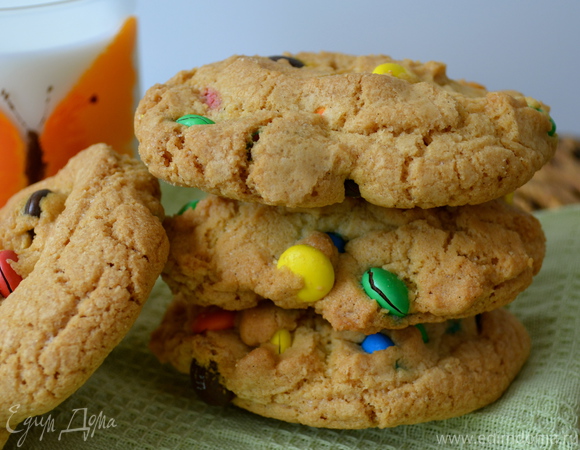 Печенье "Радуга" с m&amp;m’s (Giant Rainbow Cookies)