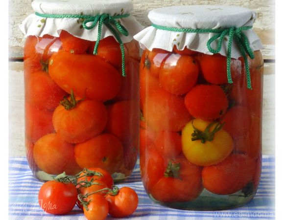 Маринованные помидоры с луком и уксусом на зиму