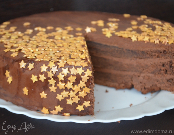 Рецепт - Новогодний шоколадный торт из печенья: