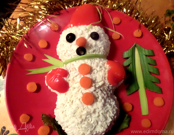 Салат снеговик - пошаговый рецепт с фото ( просмотров)