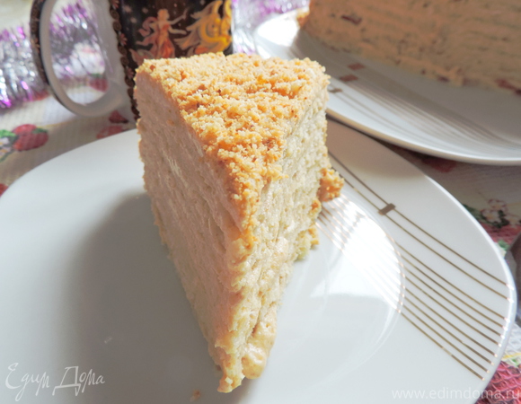 Нежный торт крем-брюле без выпечки – пошаговый рецепт приготовления с фото