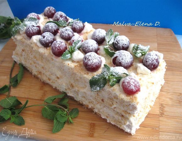 Летний торт «Нежное вишневое облачко»