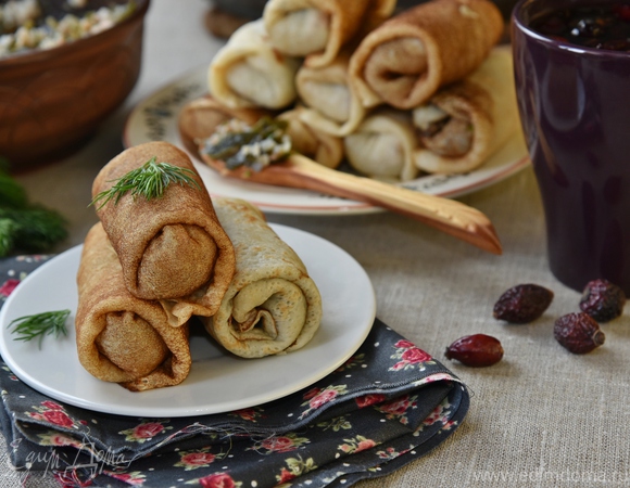 Блинчики с грибами и гречкой - пошаговый рецепт с фото на sauna-chelyabinsk.ru