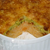 Двухслойный икорный пирог с рисом
