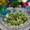 Пикантный огуречный салат