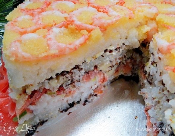 Суши торт филадельфия в домашних условиях пошаговый рецепт классический с фото