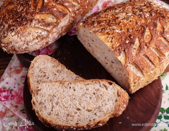Пшеничный хлеб на пшеничной закваске в духовке от Шефмаркет!