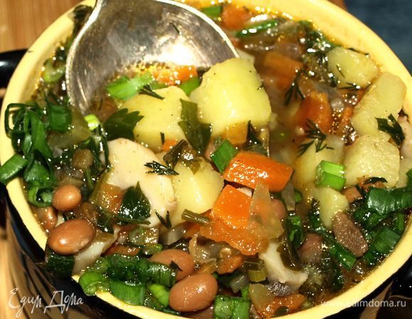 Суп с фасолью и грибами рецепт – Супы. «Еда»