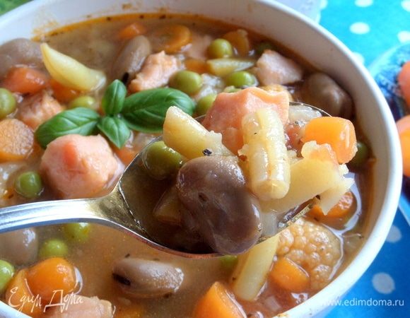 Суп из смеси бобовых с печёными овощами - пошаговый рецепт приготовления с фото