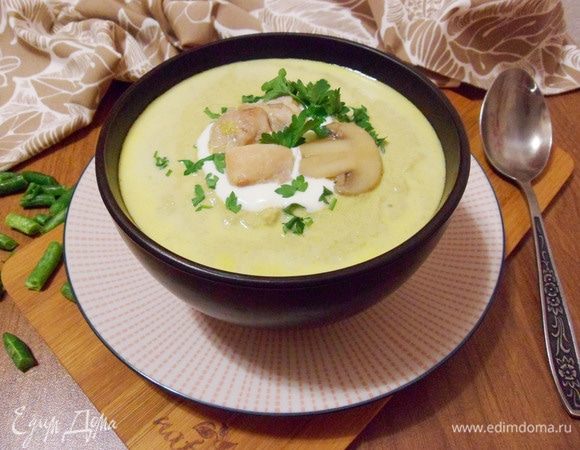 Суп-пюре из тыквы и шампиньонов - рецепт с пошаговыми фото | Меню недели