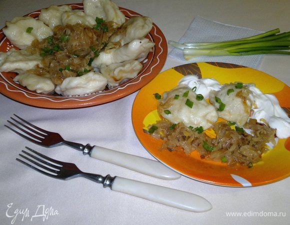 Вареники с квашеной капустой и картошкой – пошаговый рецепт приготовления с фото