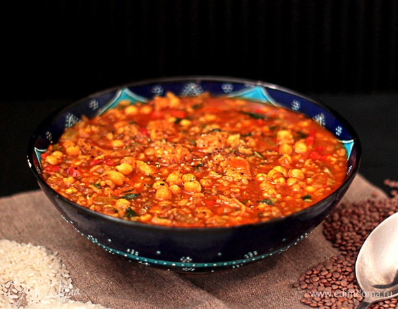 Пряный марокканский суп харира