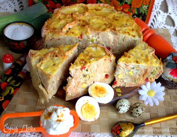 Запеченная лазанья из лаваша с фаршем в духовке рецепт с фото пошагово