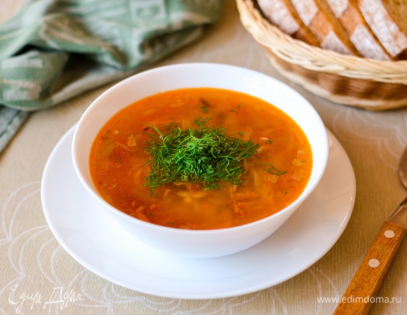 Рецепт лукового супа с капустой | Меню недели