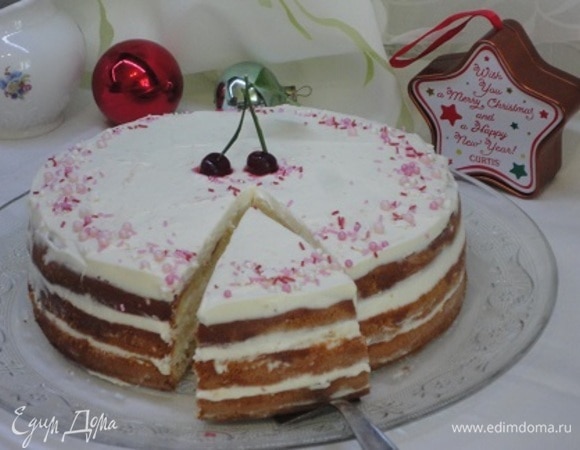 «Голый» ванильный торт