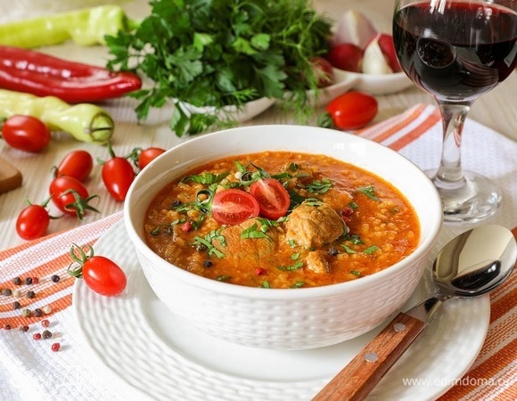 Суп с харчо с рисом: рецепт приготовления с фото в домашних условиях