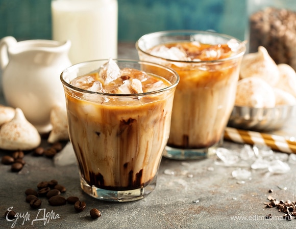 Холодный кофе фраппе с ванилью и стевией. Пошаговый рецепт с фото