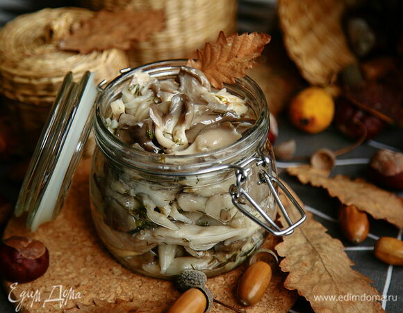 Закусочные чесночные вешенки, пошаговый рецепт на ккал, фото, ингредиенты - Настя Николаева