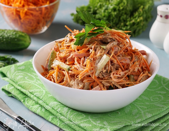 15 вкусных салатов и закусок с морковью по-корейски