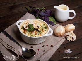 Что приготовить с шампиньонами? Жульен с курицей и соусом бешамель