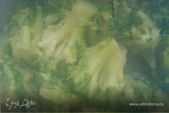 капусту брокколи отварить в течение 10 минут в подсоленной воде,остудить,нарезать крупно