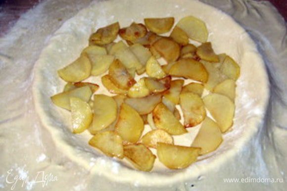 Выложить слой картофеля