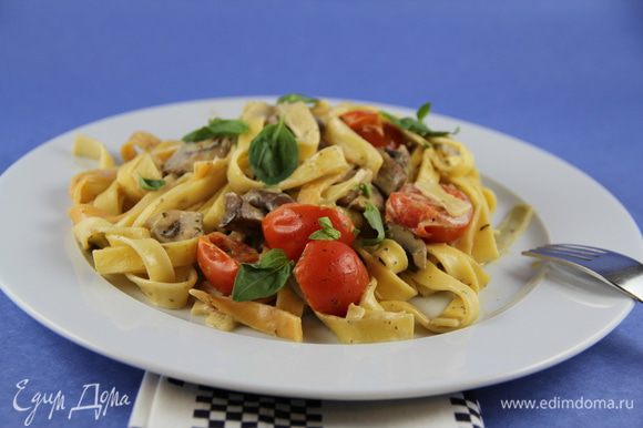 Рецепт спагетти с лососем, помидорами и базиликом - готовим вкусно и просто