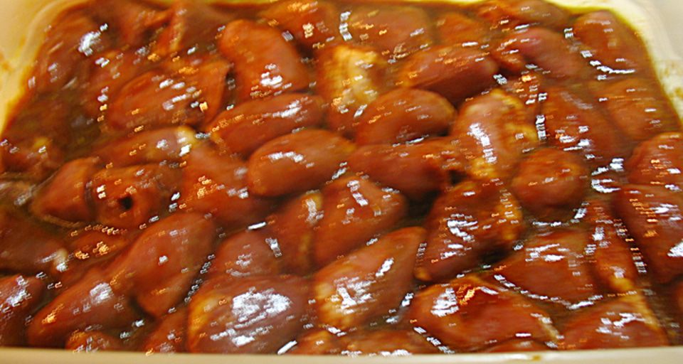 Шашлык из куриных сердечек на мангале рецепт с фото пошагово